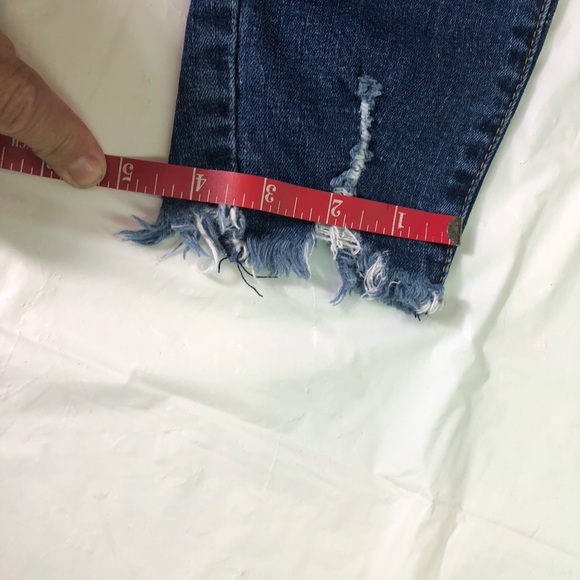 S.O.N.G. Perfect High Rise Skinny Ankle Jeans 9/29 Distressed Skater Rips - Picture 8 of 11